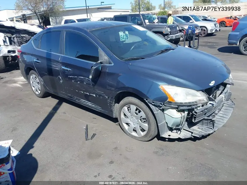 NISSAN SENTRA 2014, VIN 3N1AB7AP7EY339938