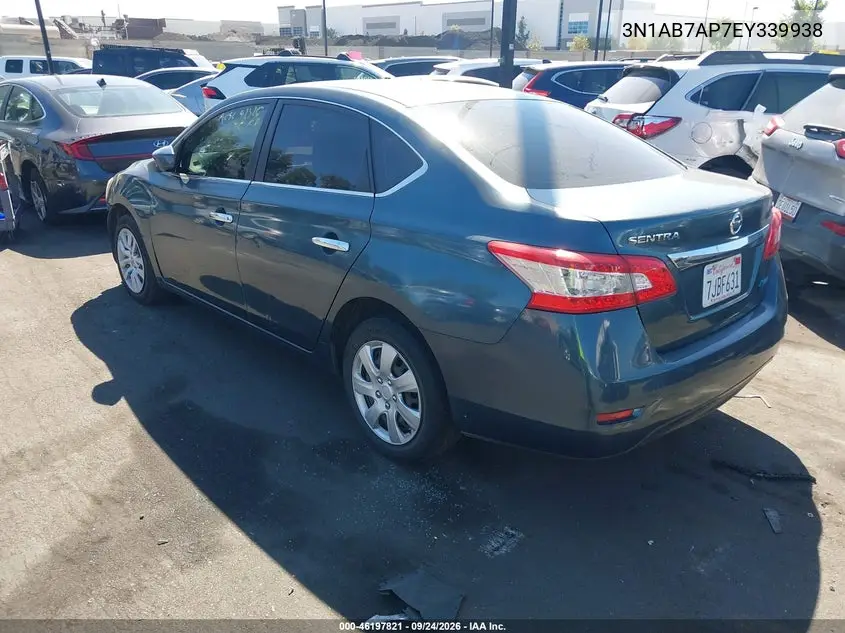 2014 NISSAN SENTRA VIN 3N1AB7AP7EY339938 — фото 3