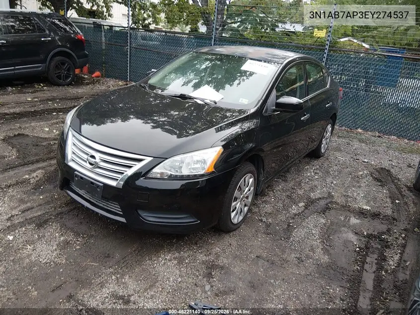 2014 NISSAN SENTRA VIN 3N1AB7AP3EY274537 — фото 2