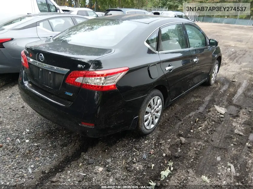 2014 NISSAN SENTRA VIN 3N1AB7AP3EY274537 — фото 4
