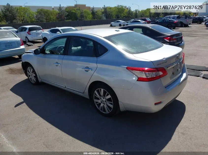 2014 NISSAN SENTRA VIN 3N1AB7AP7EY287629 — фото 3
