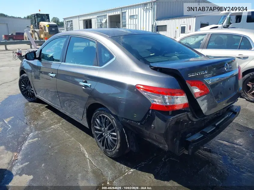 2014 NISSAN SENTRA VIN 3N1AB7AP9EY249934 — фото 3