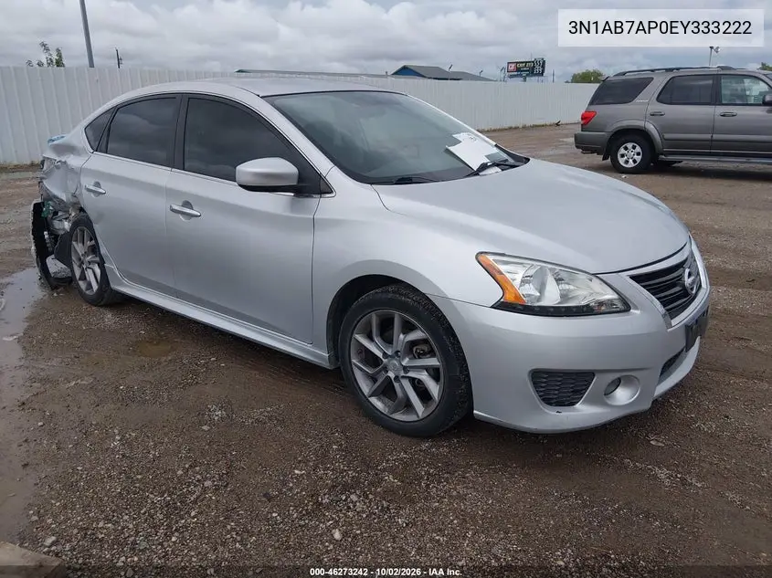 NISSAN SENTRA 2014, VIN 3N1AB7AP0EY333222