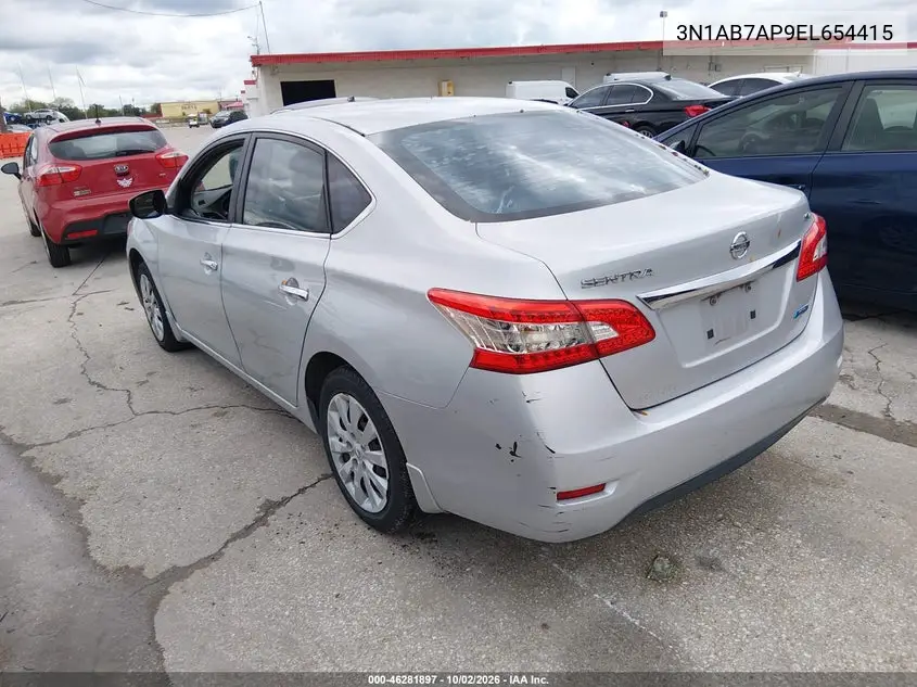 2014 NISSAN SENTRA VIN 3N1AB7AP9EL654415 — фото 3