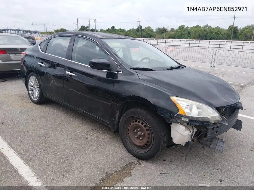 NISSAN SENTRA 2014, VIN 1N4AB7AP6EN852971