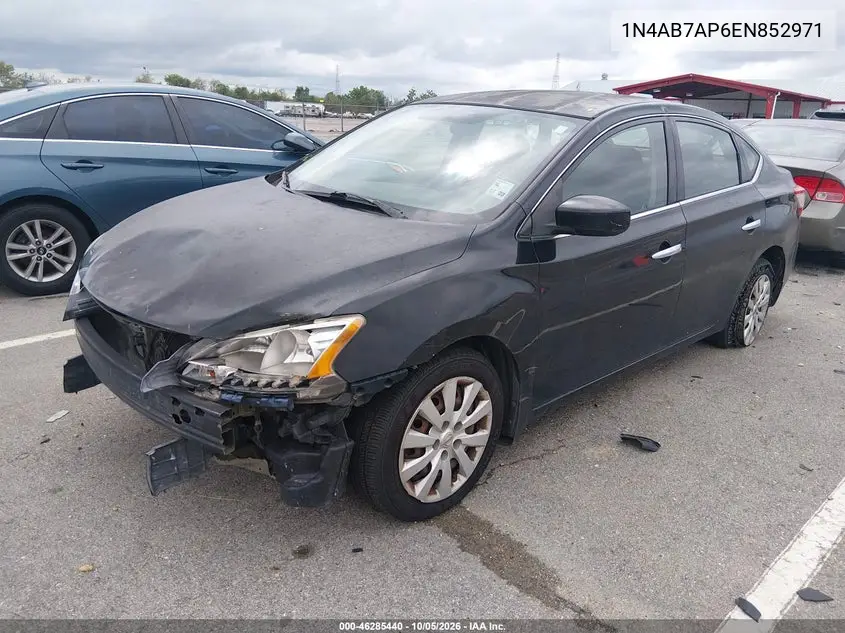 2014 NISSAN SENTRA VIN 1N4AB7AP6EN852971 — фото 2