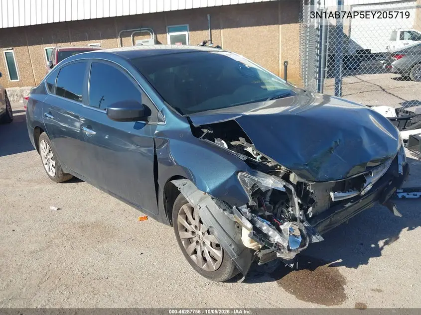 NISSAN SENTRA 2014, VIN 3N1AB7AP5EY205719