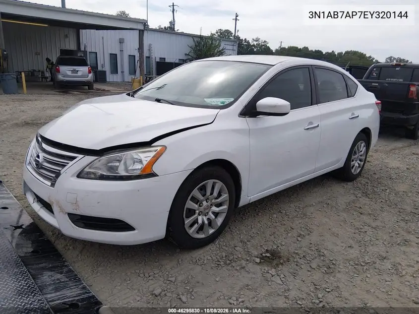 2014 NISSAN SENTRA VIN 3N1AB7AP7EY320144 — фото 2