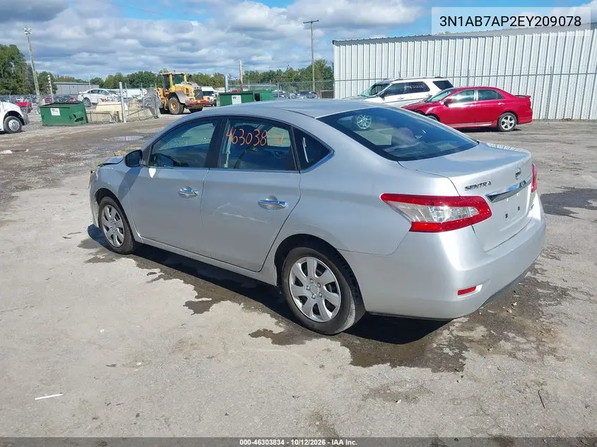 2014 NISSAN SENTRA VIN 3N1AB7AP2EY209078 — фото 3