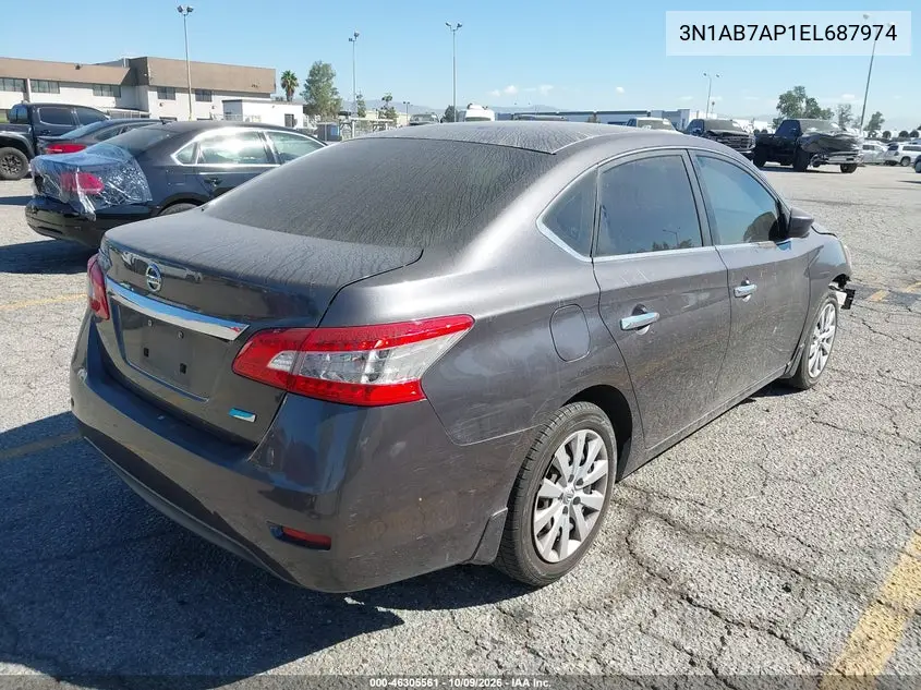 2014 NISSAN SENTRA VIN 3N1AB7AP1EL687974 — фото 4