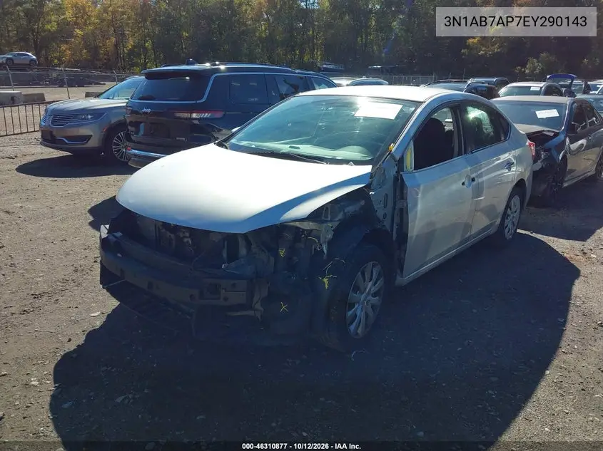 2014 NISSAN SENTRA VIN 3N1AB7AP7EY290143 — фото 2