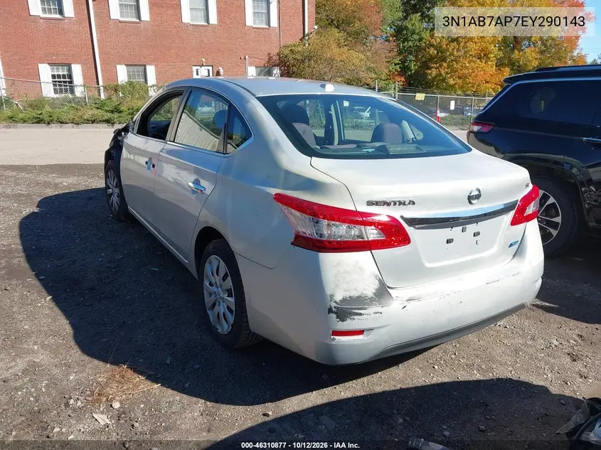 2014 NISSAN SENTRA VIN 3N1AB7AP7EY290143 — фото 3