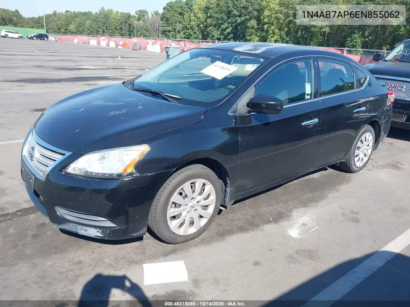 2014 NISSAN SENTRA VIN 1N4AB7AP6EN855062 — фото 2