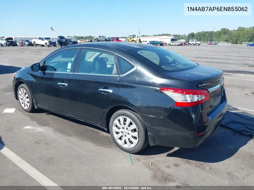 2014 NISSAN SENTRA VIN 1N4AB7AP6EN855062 — фото 3