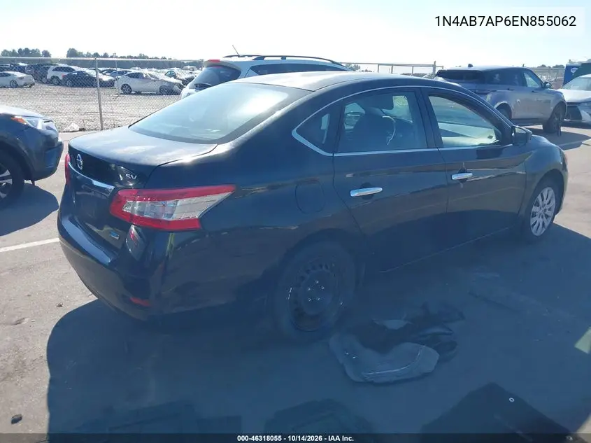 2014 NISSAN SENTRA VIN 1N4AB7AP6EN855062 — фото 4