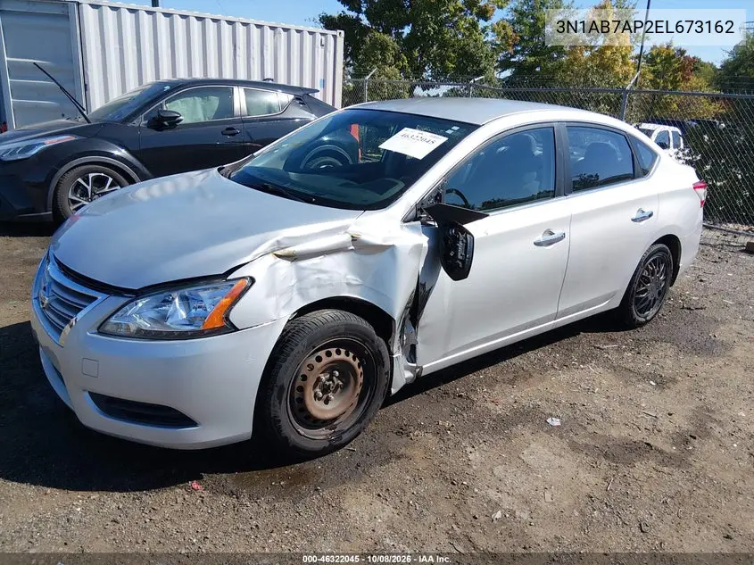 2014 NISSAN SENTRA VIN 3N1AB7AP2EL673162 — фото 2