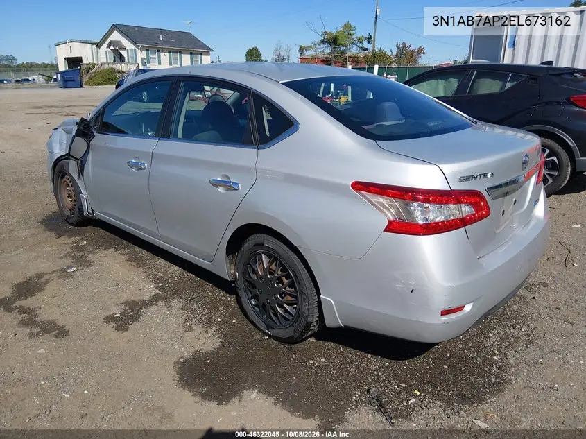 2014 NISSAN SENTRA VIN 3N1AB7AP2EL673162 — фото 3