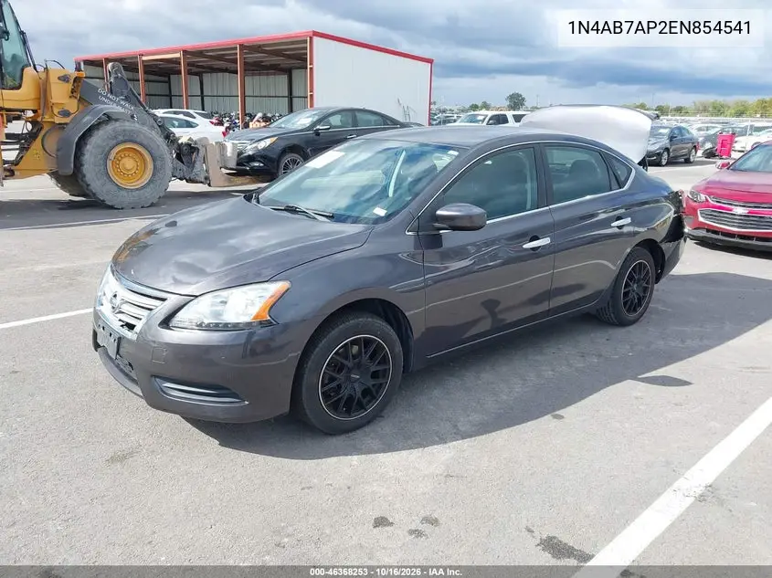 2014 NISSAN SENTRA VIN 1N4AB7AP2EN854541 — фото 2