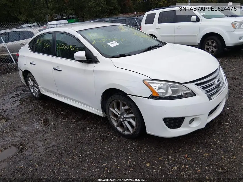NISSAN SENTRA 2014, VIN 3N1AB7AP9EL624475
