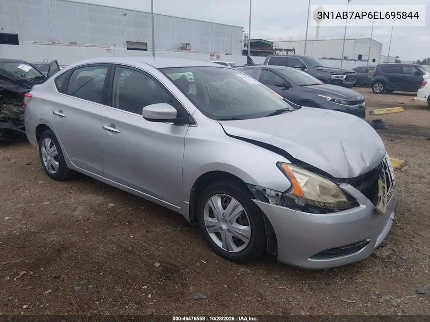 NISSAN SENTRA 2014, VIN 3N1AB7AP6EL695844