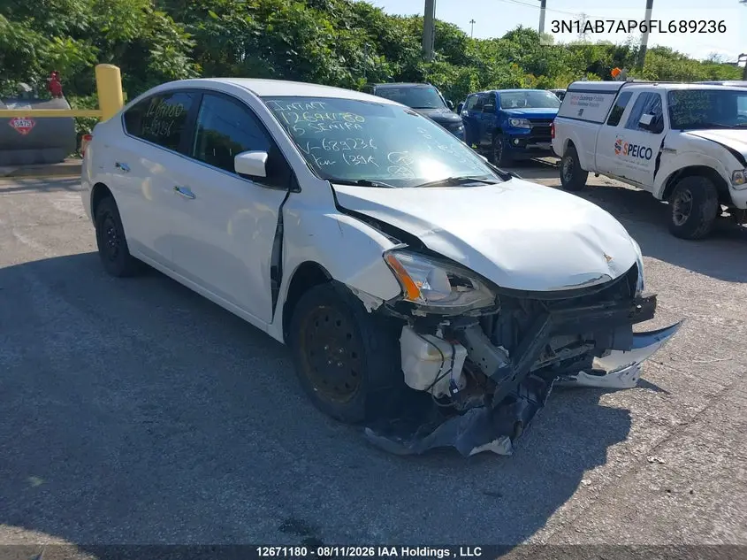 NISSAN SENTRA 2015, VIN 3N1AB7AP6FL689236