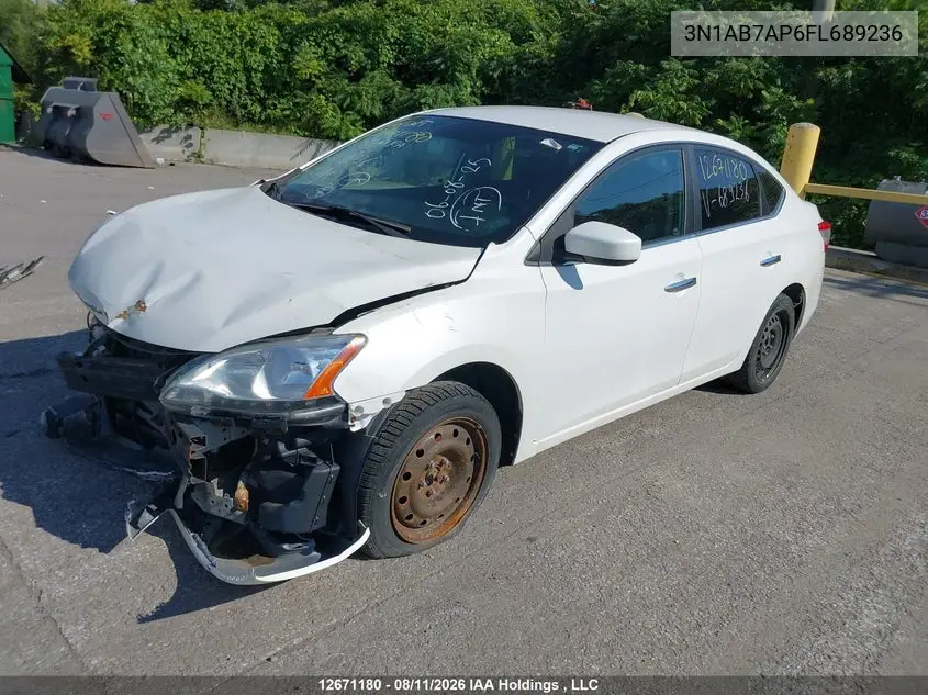 2015 NISSAN SENTRA VIN 3N1AB7AP6FL689236 — фото 2