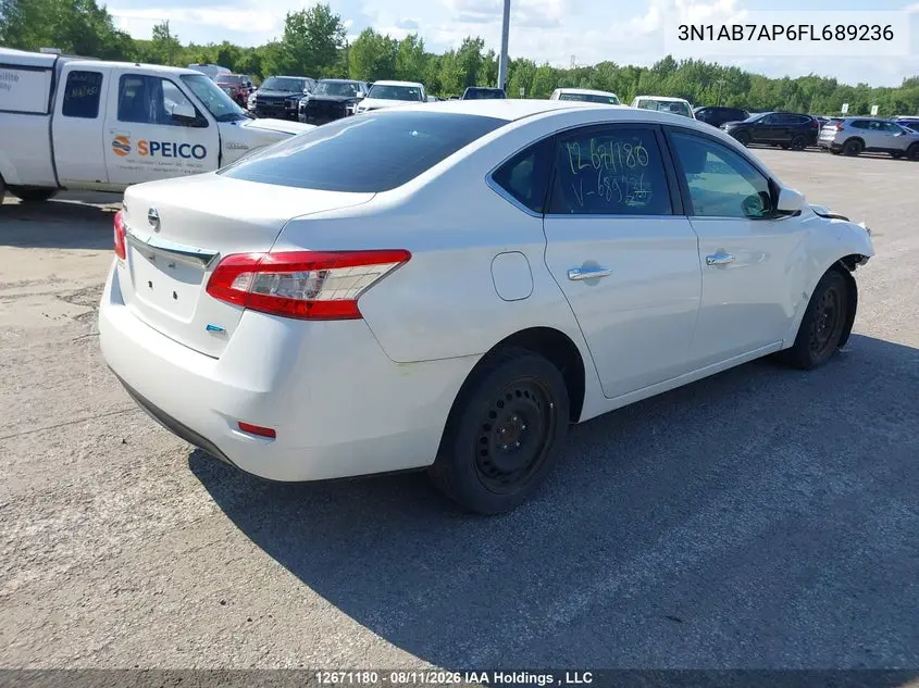 2015 NISSAN SENTRA VIN 3N1AB7AP6FL689236 — фото 4