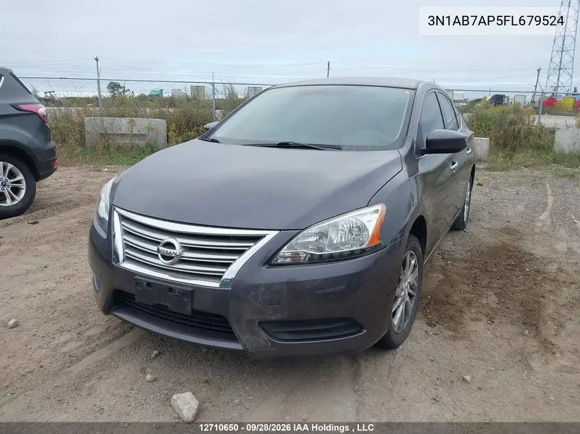 2015 NISSAN SENTRA VIN 3N1AB7AP5FL679524 — фото 2