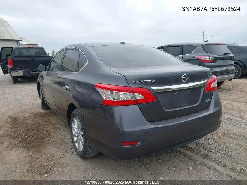 2015 NISSAN SENTRA VIN 3N1AB7AP5FL679524 — фото 3