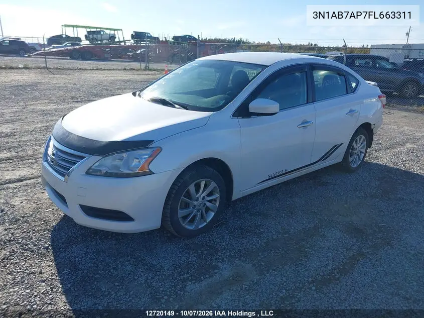 2015 NISSAN SENTRA VIN 3N1AB7AP7FL663311 — фото 2