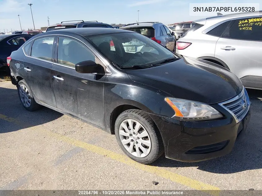 NISSAN SENTRA 2015, VIN 3N1AB7AP8FL695328