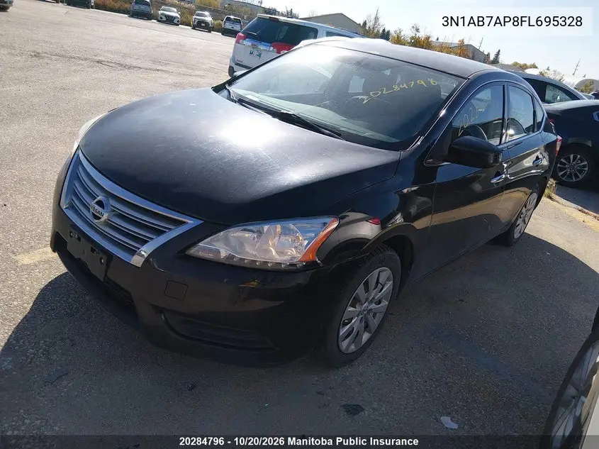 2015 NISSAN SENTRA VIN 3N1AB7AP8FL695328 — фото 2