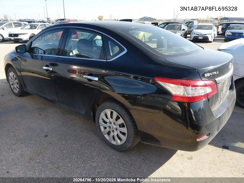 2015 NISSAN SENTRA VIN 3N1AB7AP8FL695328 — фото 3