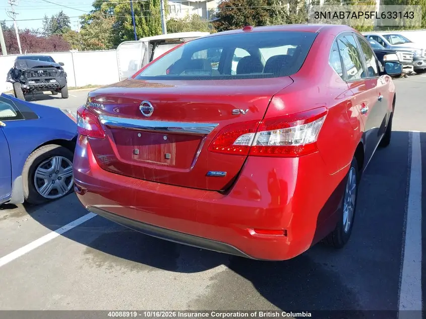 2015 NISSAN SENTRA VIN 3N1AB7AP5FL633143 — фото 4