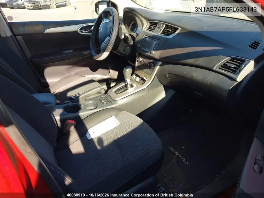 2015 NISSAN SENTRA VIN 3N1AB7AP5FL633143 — фото 5