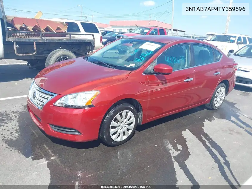 2015 NISSAN SENTRA VIN 3N1AB7AP4FY359596 — фото 2