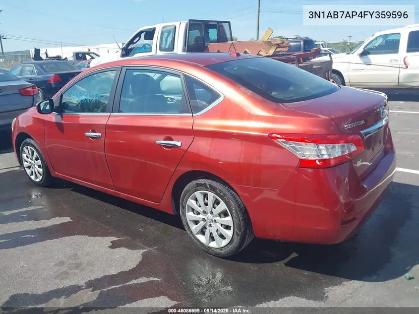 2015 NISSAN SENTRA VIN 3N1AB7AP4FY359596 — фото 3