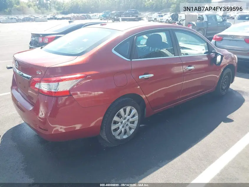 2015 NISSAN SENTRA VIN 3N1AB7AP4FY359596 — фото 4