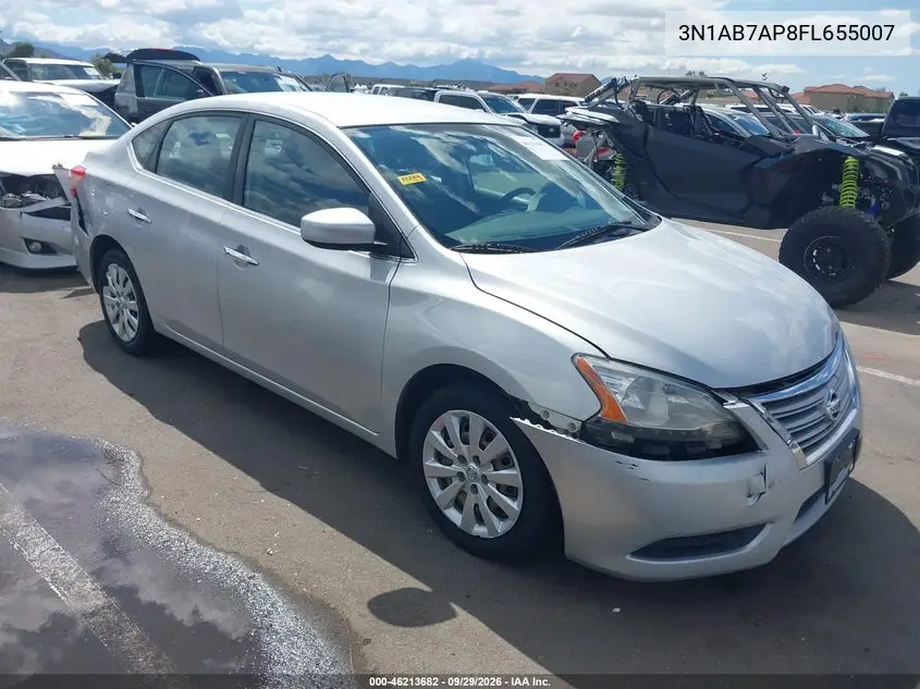 NISSAN SENTRA 2015, VIN 3N1AB7AP8FL655007