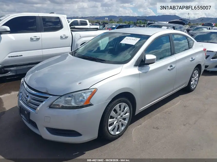 2015 NISSAN SENTRA VIN 3N1AB7AP8FL655007 — фото 2