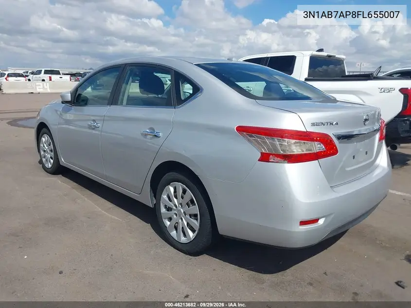 2015 NISSAN SENTRA VIN 3N1AB7AP8FL655007 — фото 3