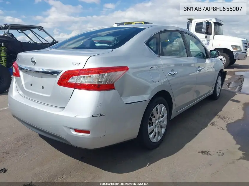 2015 NISSAN SENTRA VIN 3N1AB7AP8FL655007 — фото 4