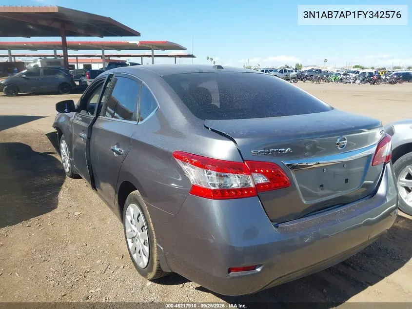 2015 NISSAN SENTRA VIN 3N1AB7AP1FY342576 — фото 3