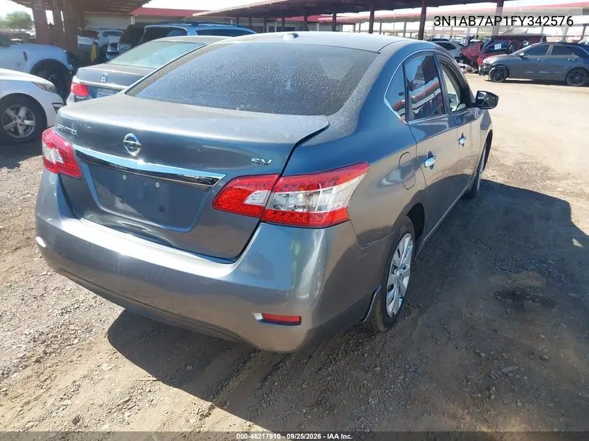 2015 NISSAN SENTRA VIN 3N1AB7AP1FY342576 — фото 4