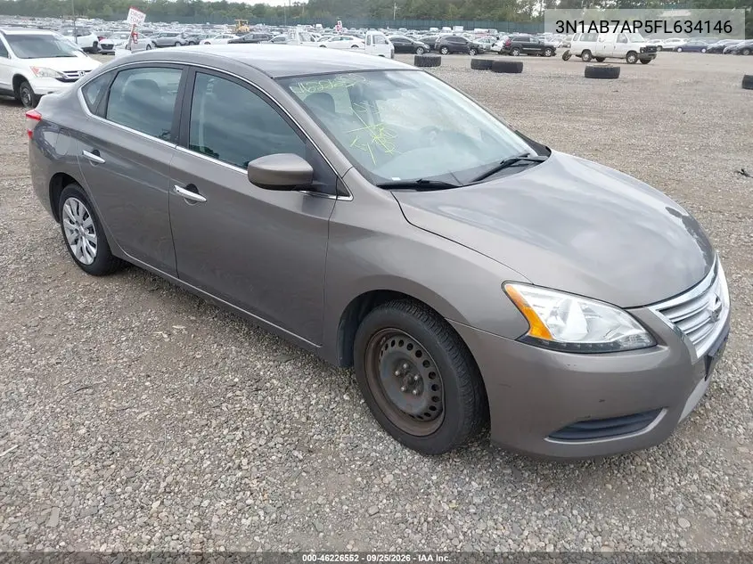 NISSAN SENTRA 2015, VIN 3N1AB7AP5FL634146