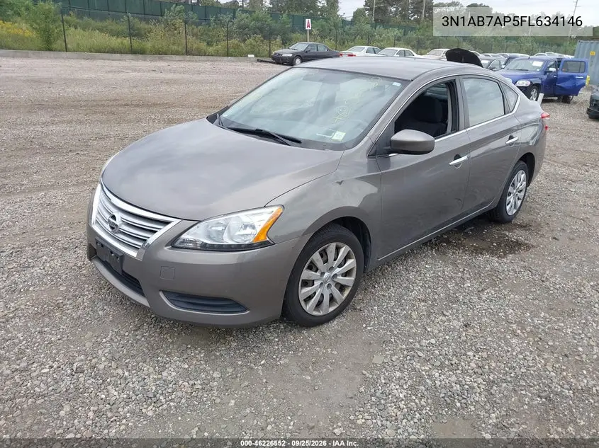 2015 NISSAN SENTRA VIN 3N1AB7AP5FL634146 — фото 2