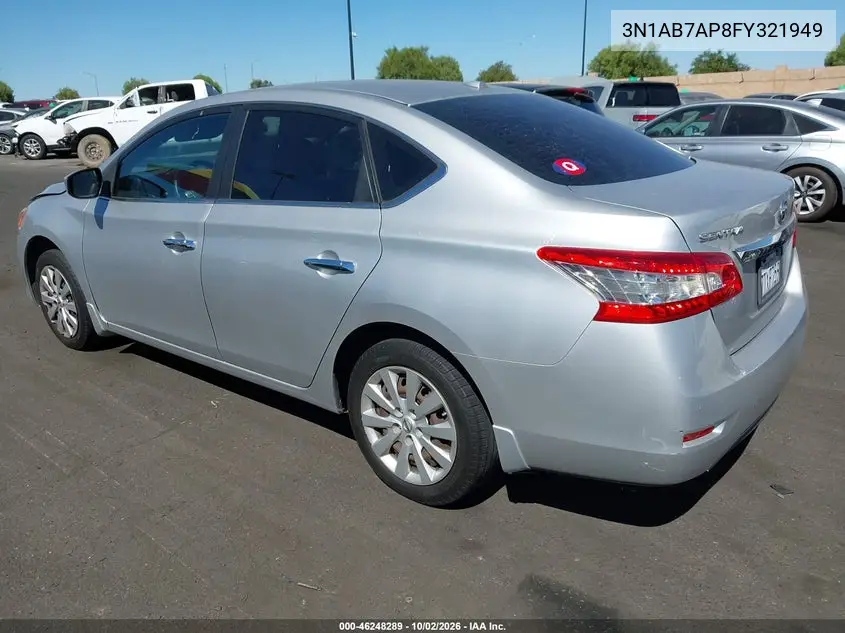 2015 NISSAN SENTRA VIN 3N1AB7AP8FY321949 — фото 3