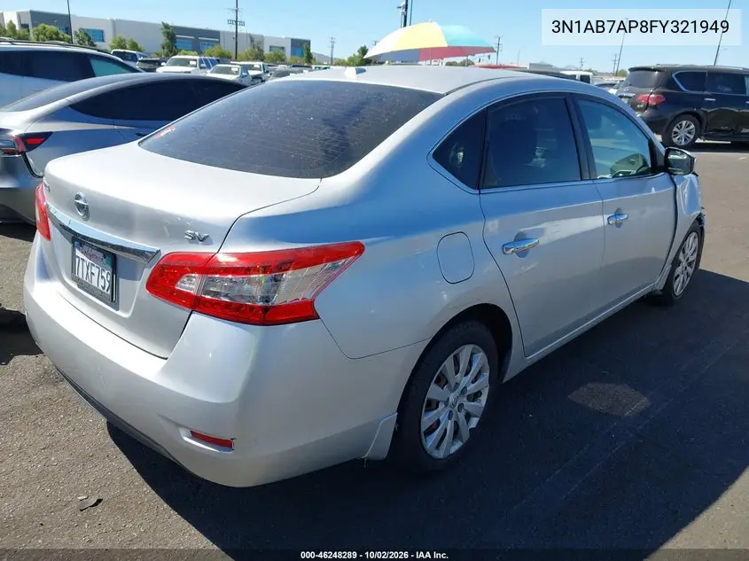 2015 NISSAN SENTRA VIN 3N1AB7AP8FY321949 — фото 4