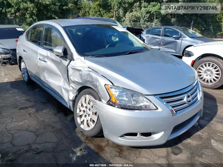 NISSAN SENTRA 2015, VIN 3N1AB7AP9FY298746