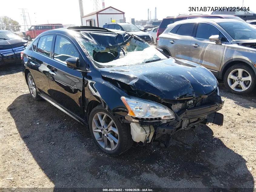 NISSAN SENTRA 2015, VIN 3N1AB7APXFY225434